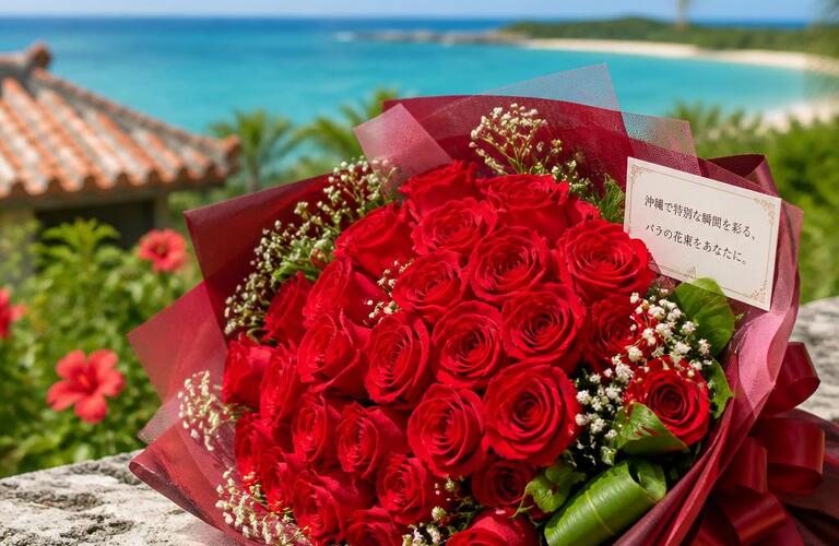 沖縄で特別な瞬間を彩る、バラの花束をあなたに。