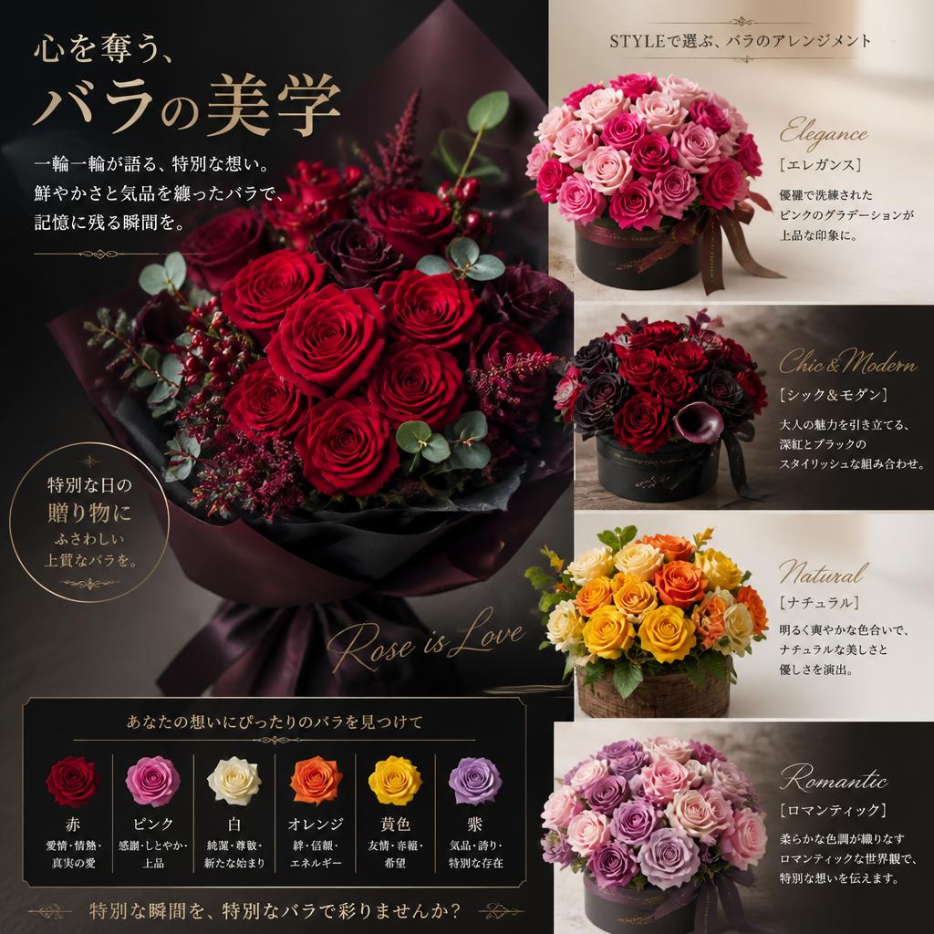 魅力的な花束のご紹介