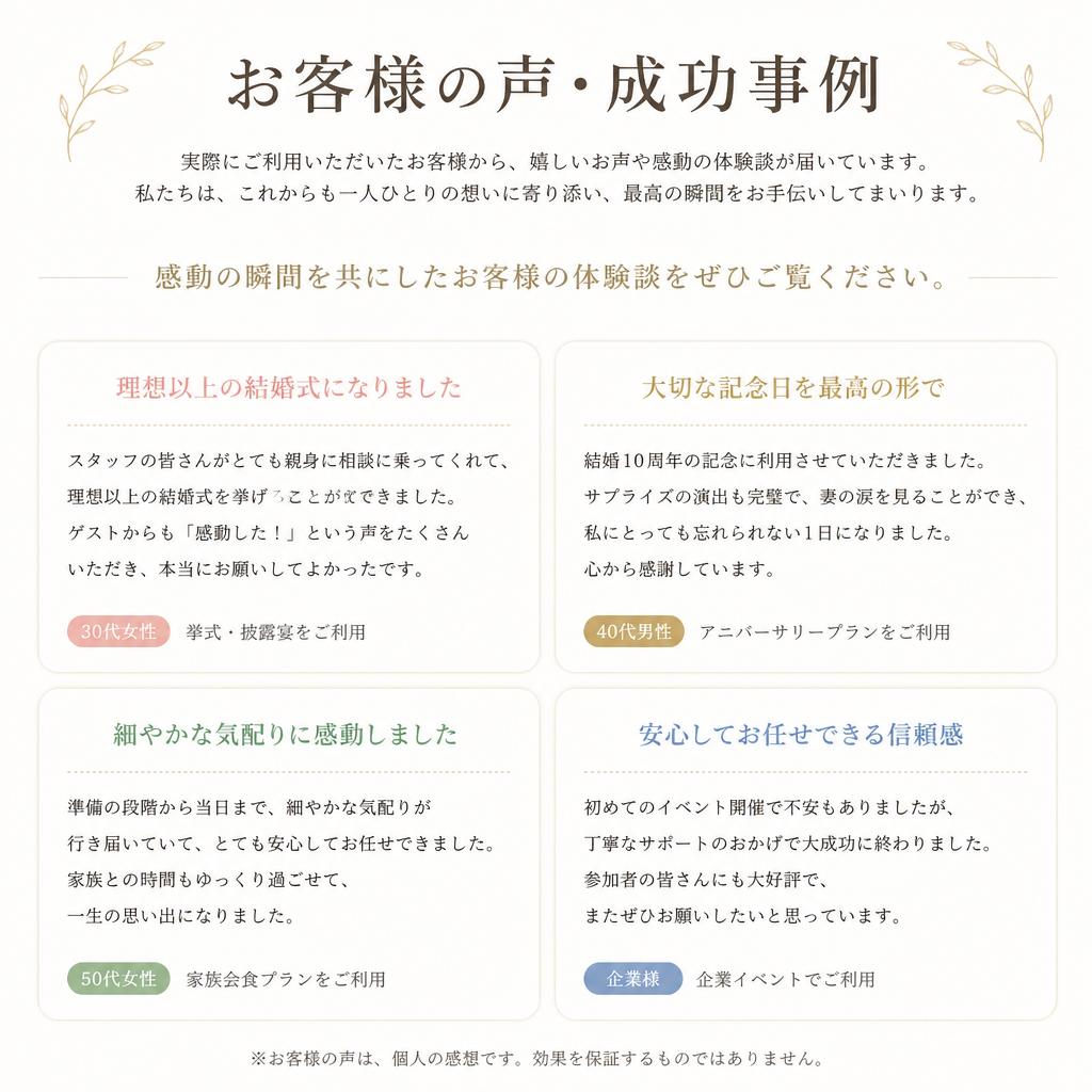 プロポーズの成功事例