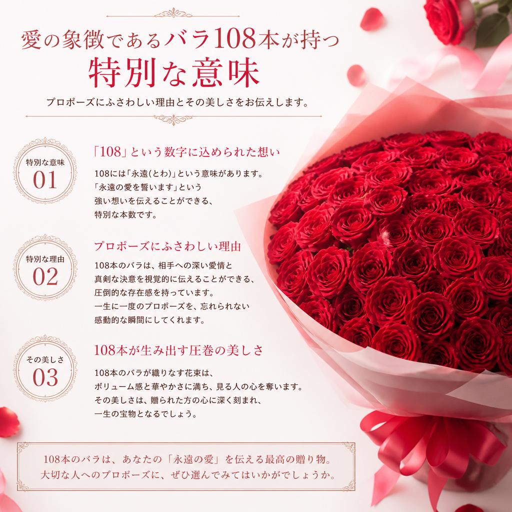 108本のバラの意味とは？