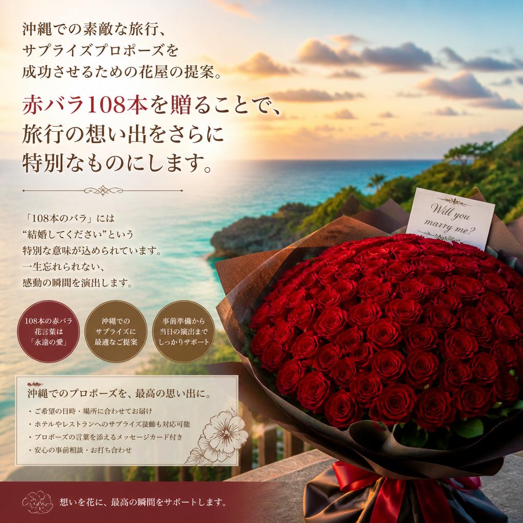 沖縄旅行の思い出に花を添えて