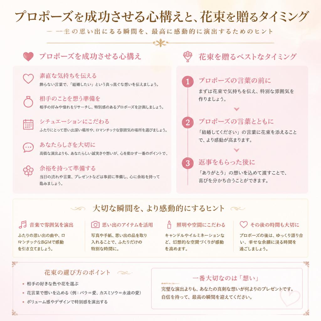 感動の瞬間を演出するための準備