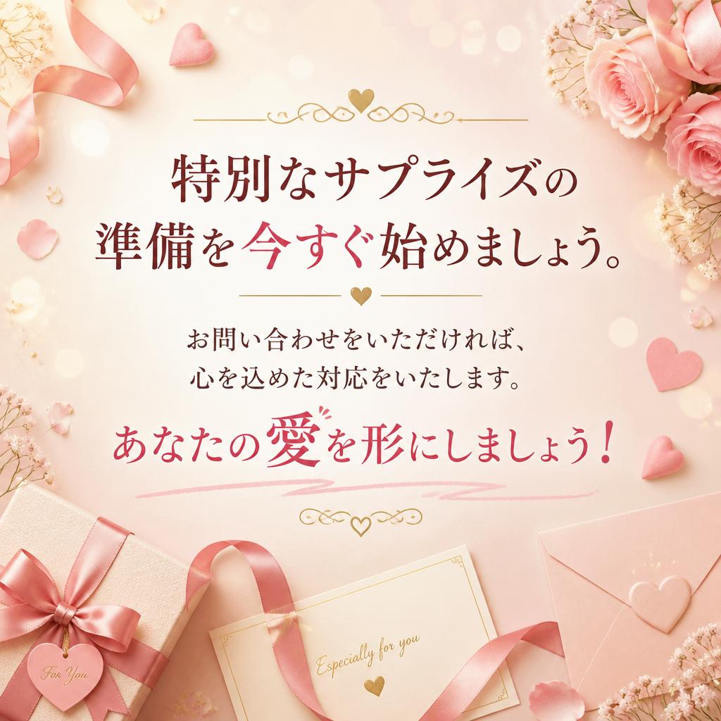 今すぐサプライズの準備を！