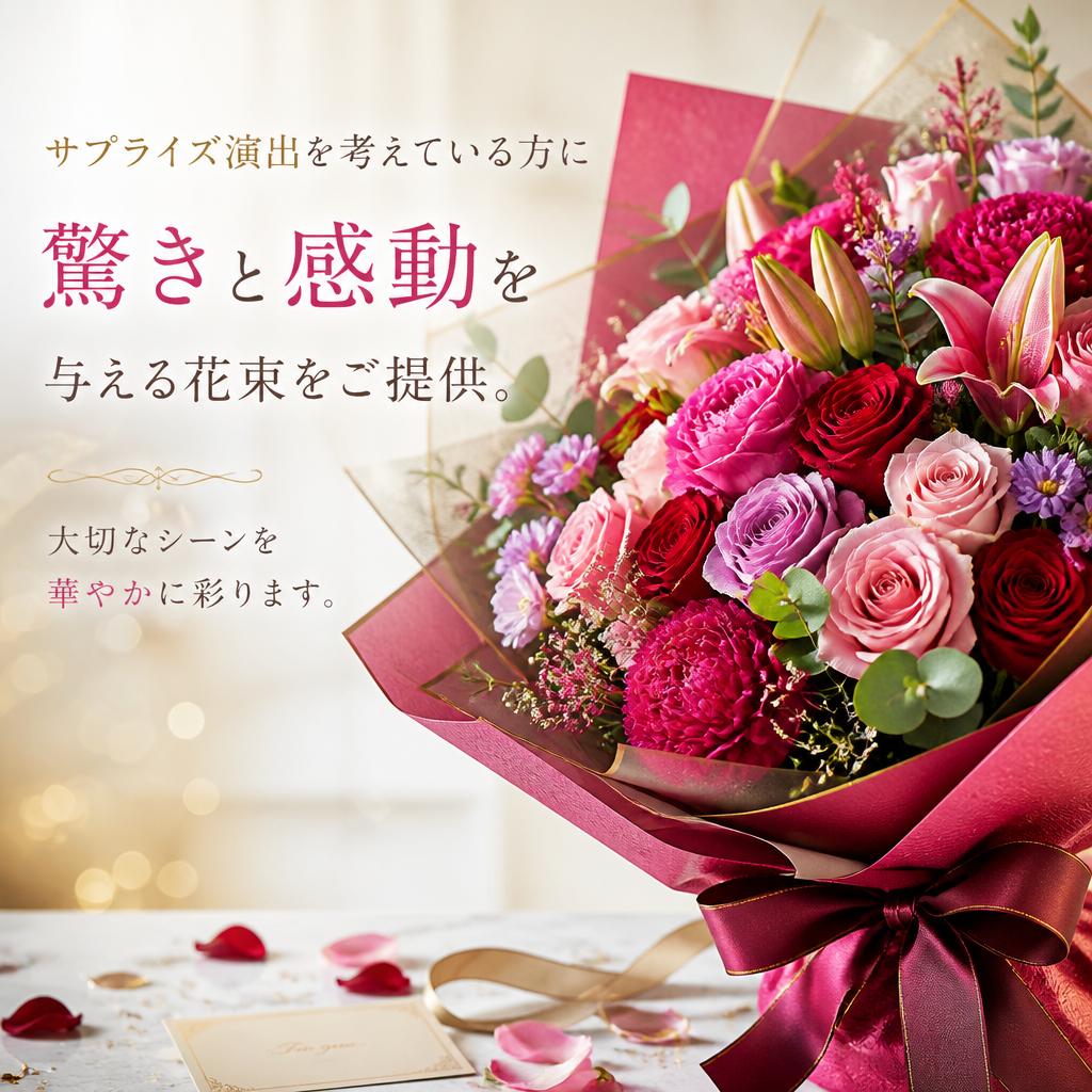 サプライズに最適な花束
