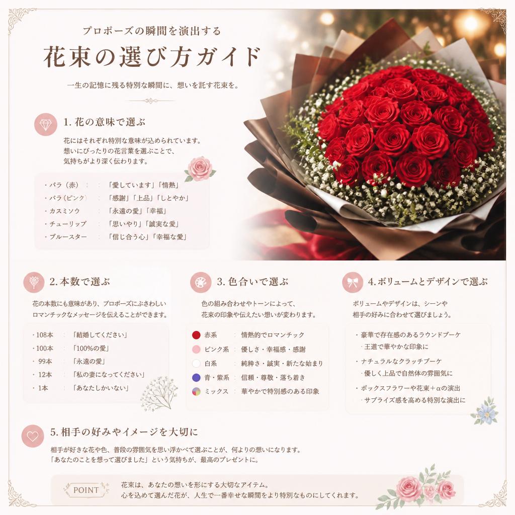 プロポーズに最適な花束