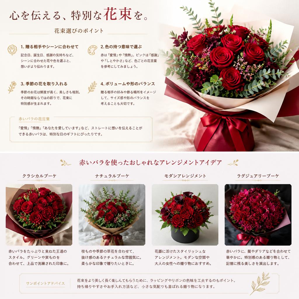 おしゃれな花束の選び方
